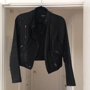 Topshop faux leather jacket